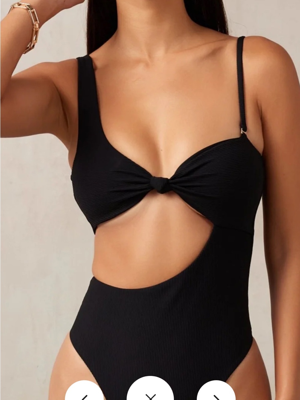 Black Cutout One-Piece Swimsuit